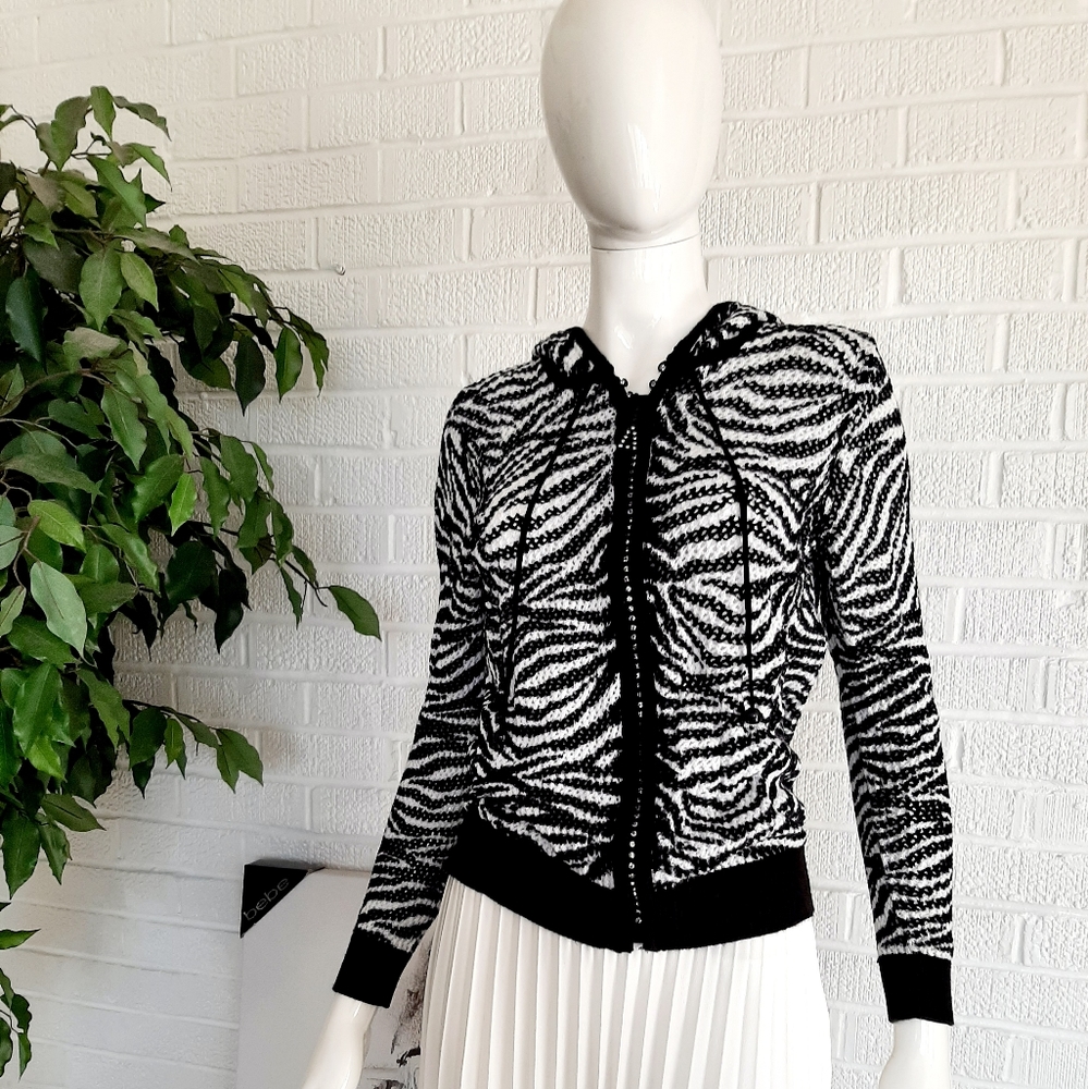 Zebra print Knit Jacket